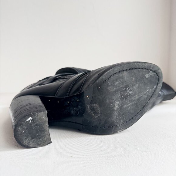 Black Leather Ankle Boots - Picture 6 of 9
